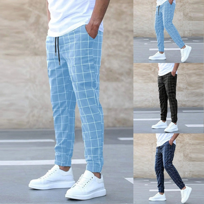 Celso - PANTALONS JOGGER À CARREAUX POUR HOMME