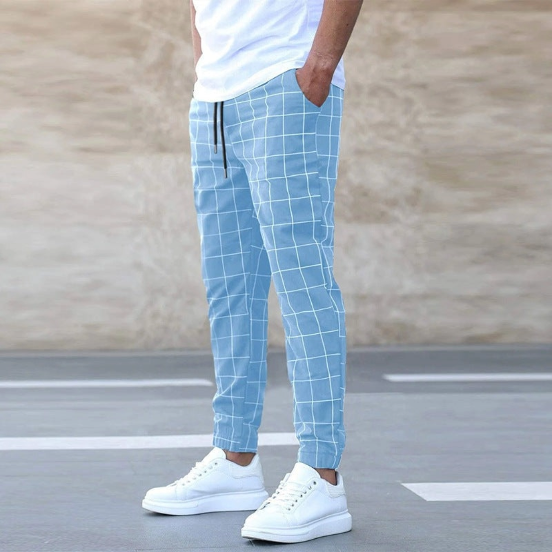 Celso - PANTALONS JOGGER À CARREAUX POUR HOMME