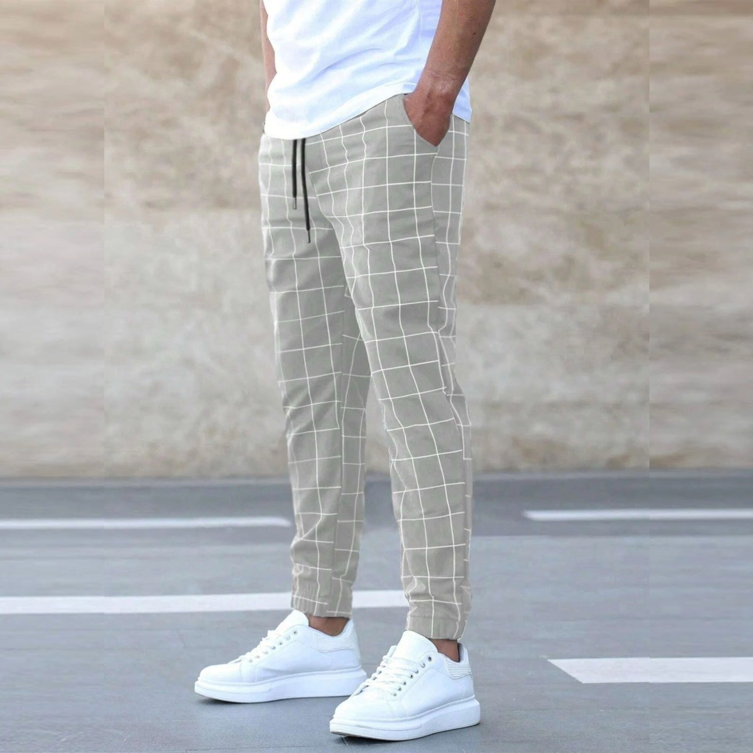 Celso - PANTALONS JOGGER À CARREAUX POUR HOMME