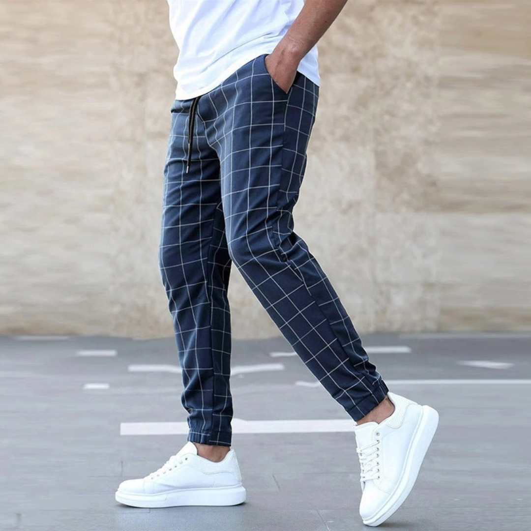 Celso - PANTALONS JOGGER À CARREAUX POUR HOMME