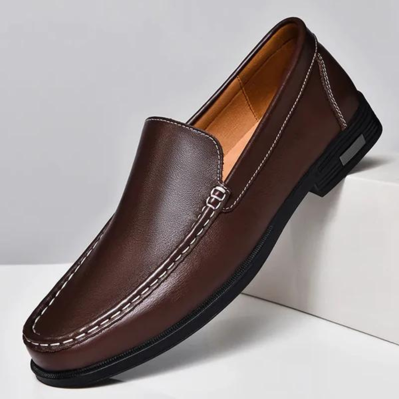 Mocassins en cuir véritable Pelle Italiana.