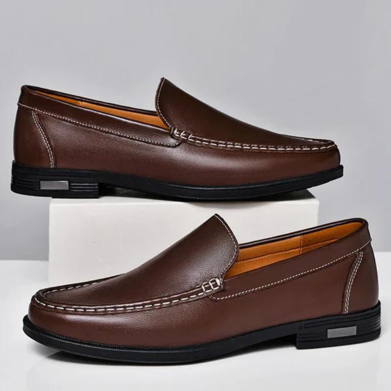 Mocassins en cuir véritable Pelle Italiana.