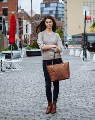 Sac en cuir vintage