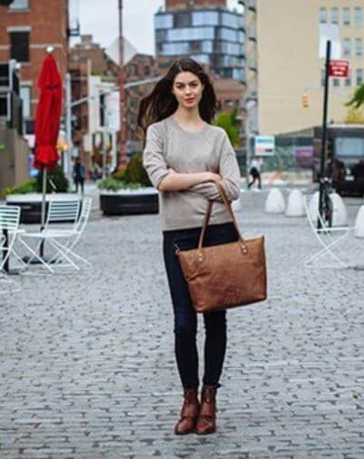 Sac en cuir vintage
