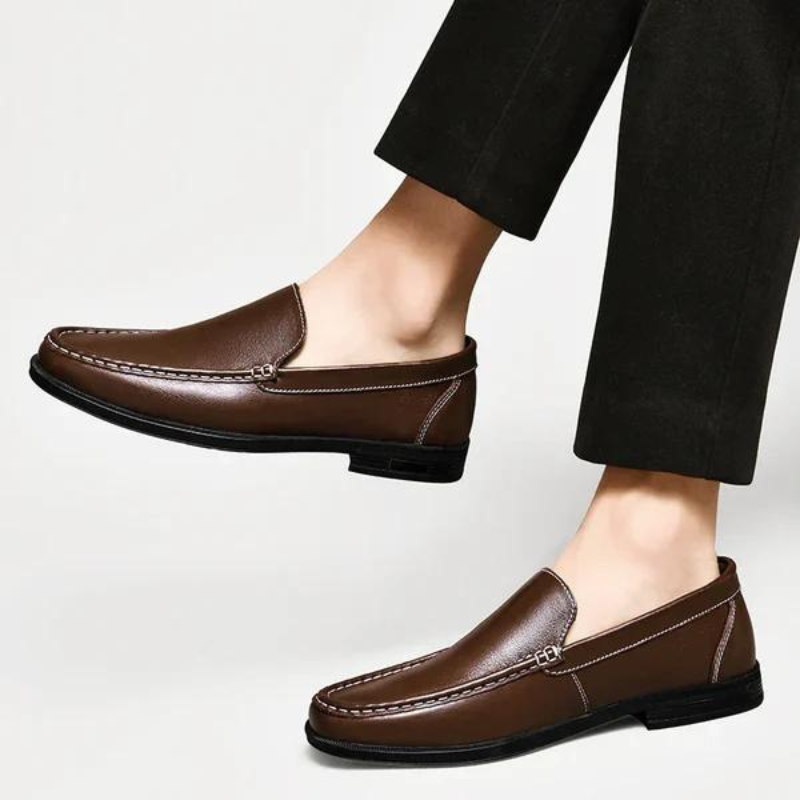 Mocassins en cuir véritable Pelle Italiana.