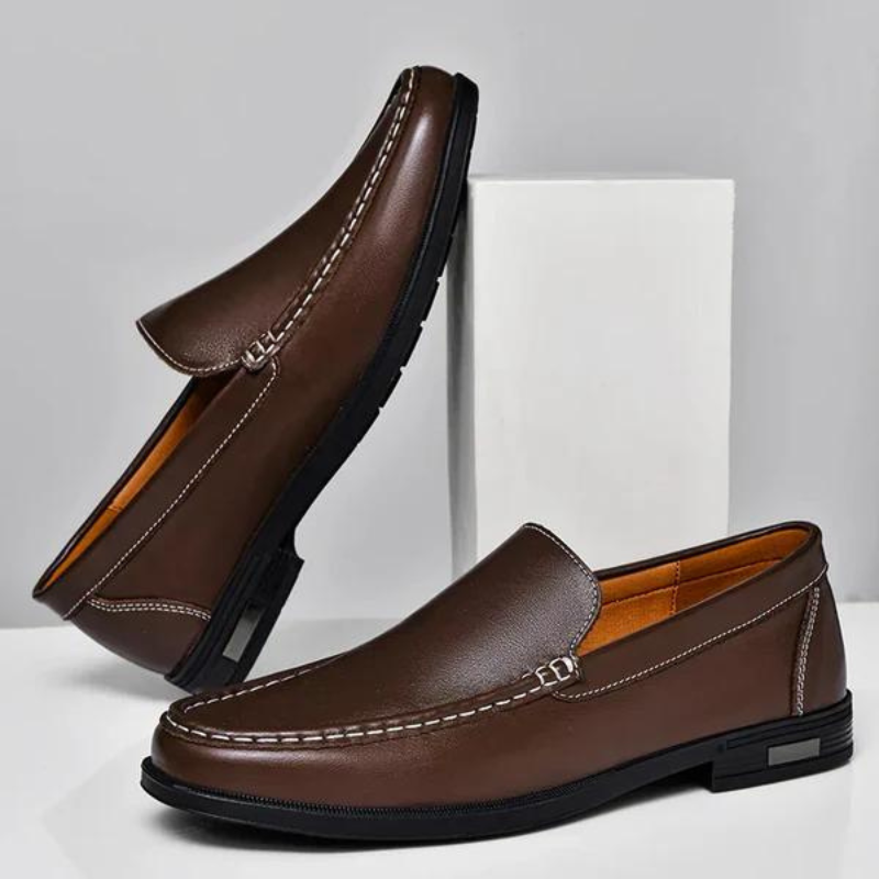 Mocassins en cuir véritable Pelle Italiana.