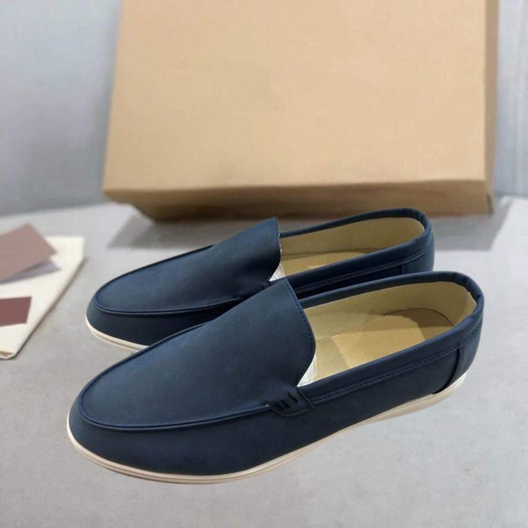 Lorenzo - Chaussons pour Homme en Cuir Suédé