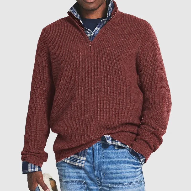 BORN - Maglione con zip a quarto di dollaro