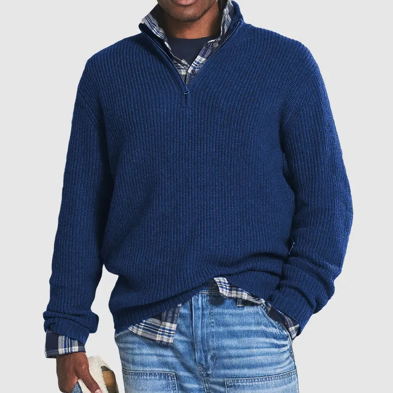 BORN - Maglione con zip a quarto di dollaro