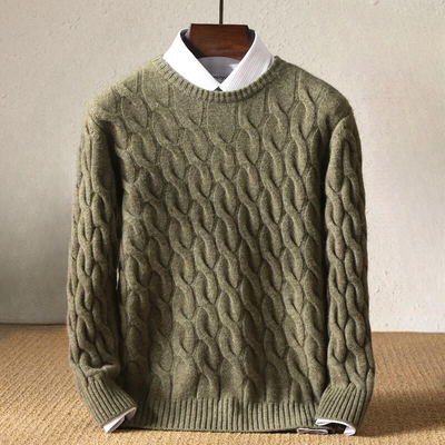 Pull à motif torsadé William
