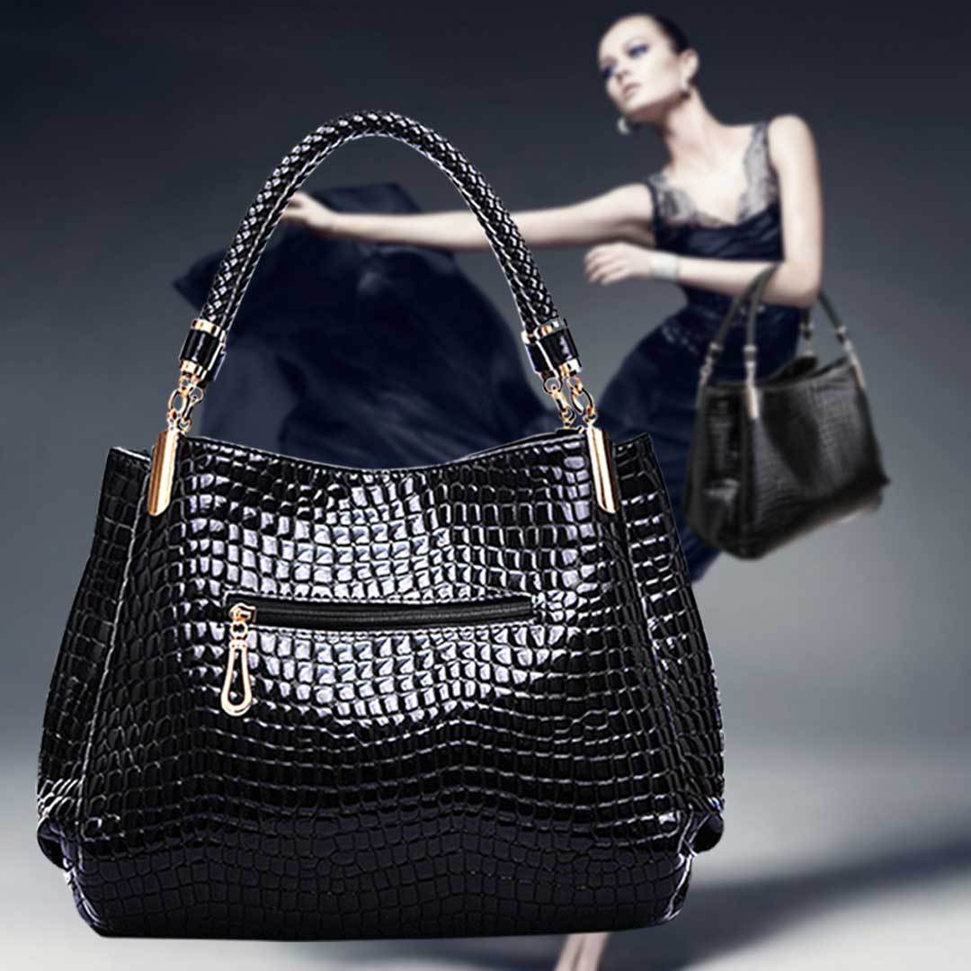 JansenStyle™  Xella | Sac à main élégant avec motif crocodile