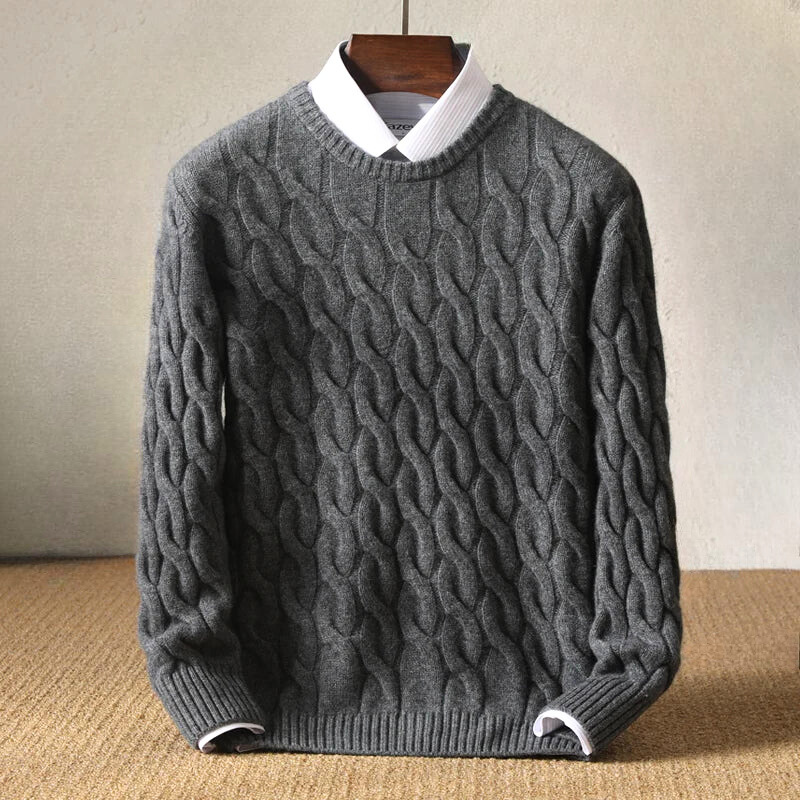 Pull à motif torsadé William