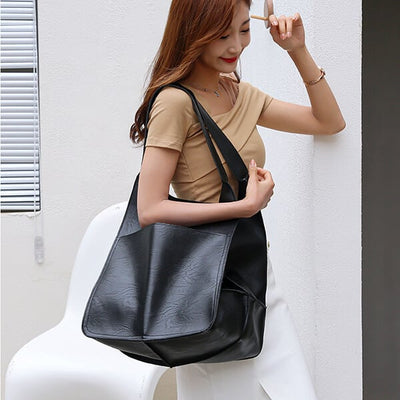 JansenStyle™ Xylia | Nouveau sac à main vegan en cuir surdimensionné fait à la main