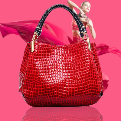 JansenStyle™  Xella | Sac à main élégant avec motif crocodile