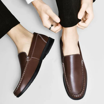 Mocassins en cuir véritable Pelle Italiana.