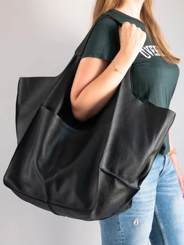 JansenStyle™ Xylia | Nouveau sac à main vegan en cuir surdimensionné fait à la main