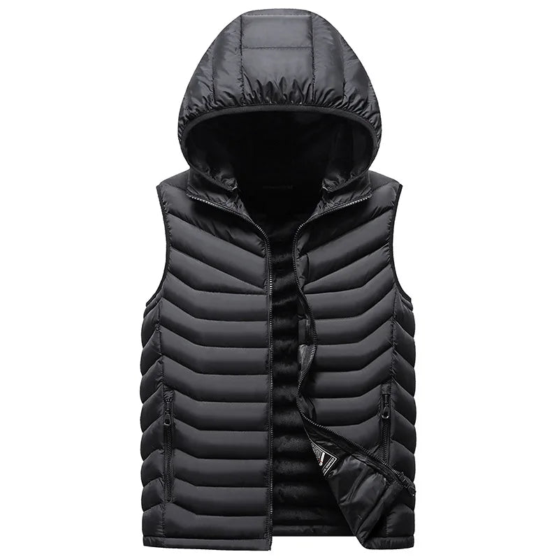 Nouveau Vêtement de Running pour Homme, Coupe-Vent Sans Manches, Veste Matelassée Grande Taille pour Activités Extérieures