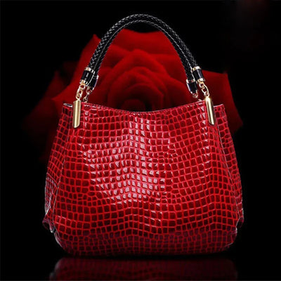 JansenStyle™  Xella | Sac à main élégant avec motif crocodile