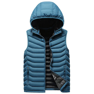 Nouveau Vêtement de Running pour Homme, Coupe-Vent Sans Manches, Veste Matelassée Grande Taille pour Activités Extérieures