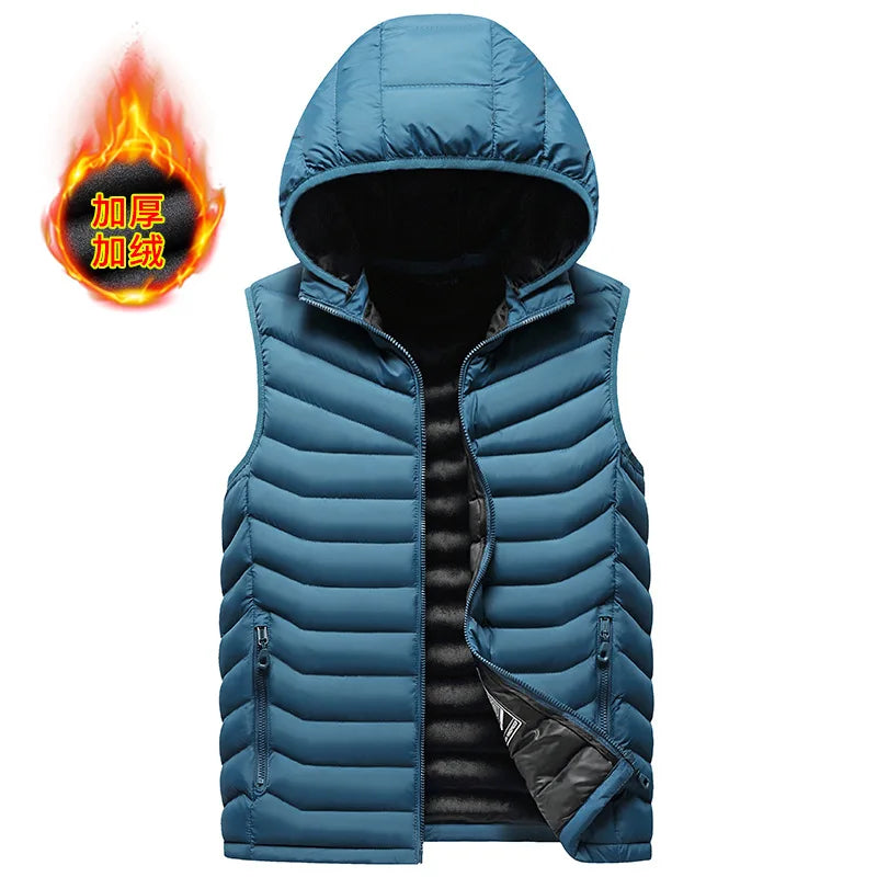 Nouveau Vêtement de Running pour Homme, Coupe-Vent Sans Manches, Veste Matelassée Grande Taille pour Activités Extérieures