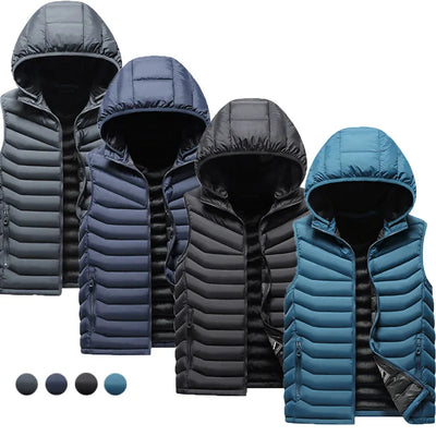 Nouveau Vêtement de Running pour Homme, Coupe-Vent Sans Manches, Veste Matelassée Grande Taille pour Activités Extérieures