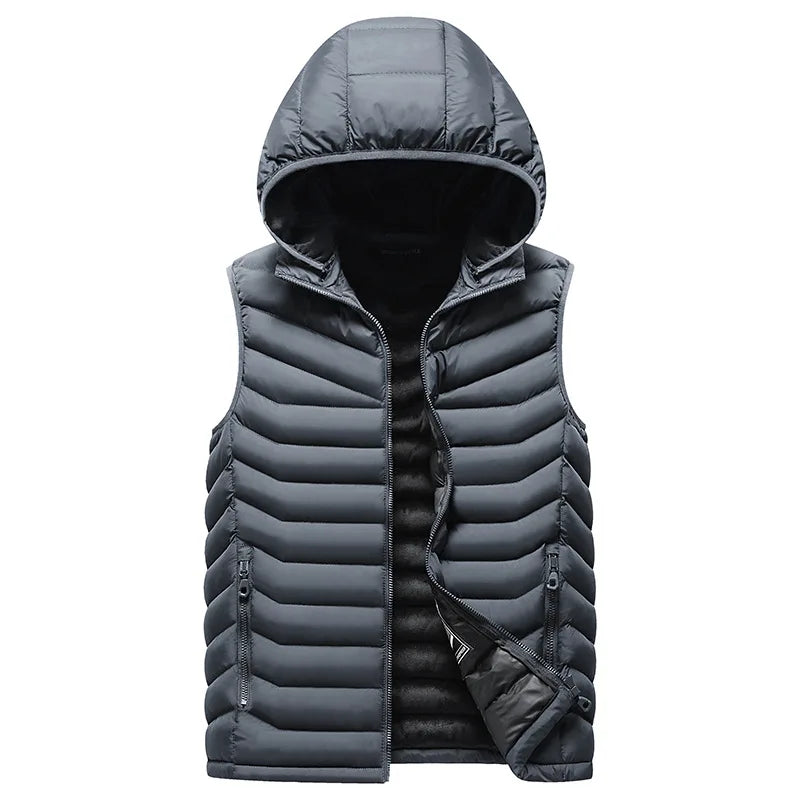 Nouveau Vêtement de Running pour Homme, Coupe-Vent Sans Manches, Veste Matelassée Grande Taille pour Activités Extérieures