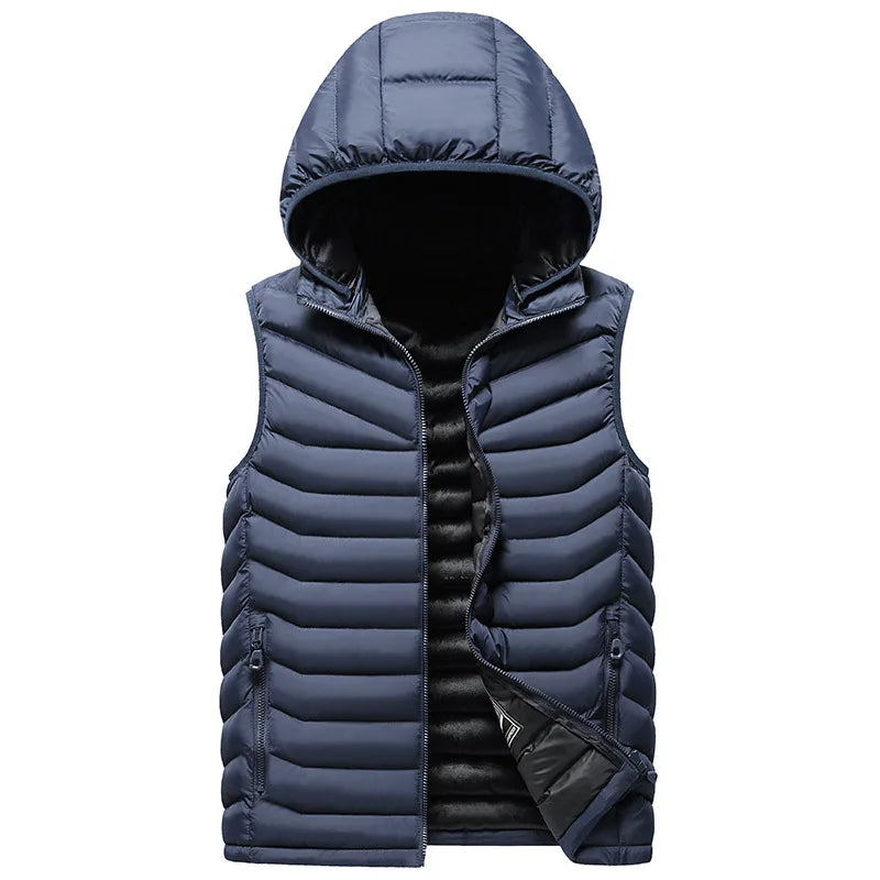 Nouveau Vêtement de Running pour Homme, Coupe-Vent Sans Manches, Veste Matelassée Grande Taille pour Activités Extérieures