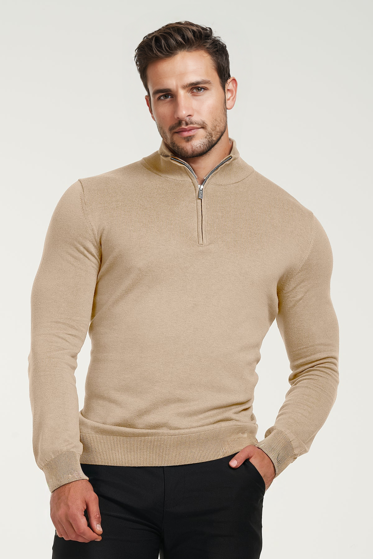 Anton- Pull à col zippé