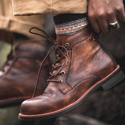Bottes "Pioneer" en Cuir Résistant