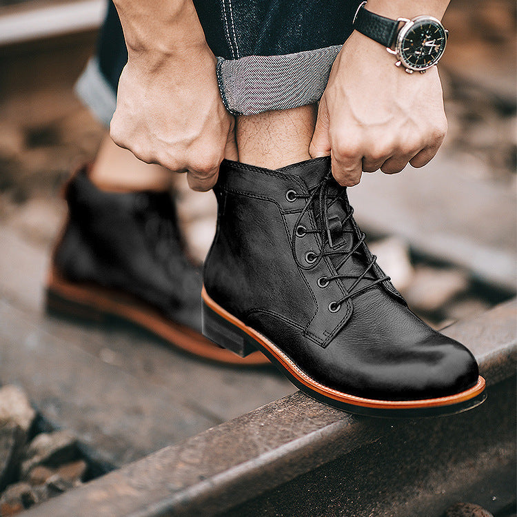 Bottes "Pioneer" en Cuir Résistant