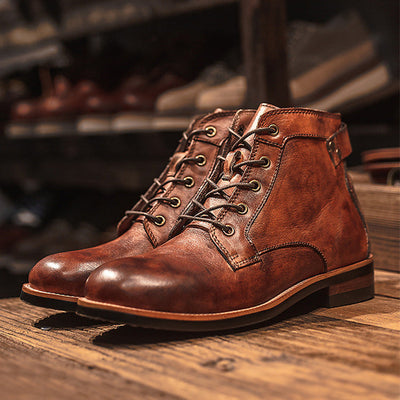 Bottes "Pioneer" en Cuir Résistant
