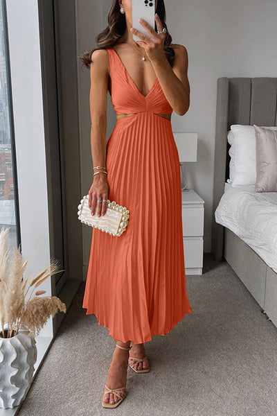 Elsa | Robe Maxi Plissée Élégante
