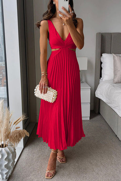 Elsa | Robe Maxi Plissée Élégante