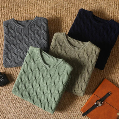 Pull à motif torsadé William