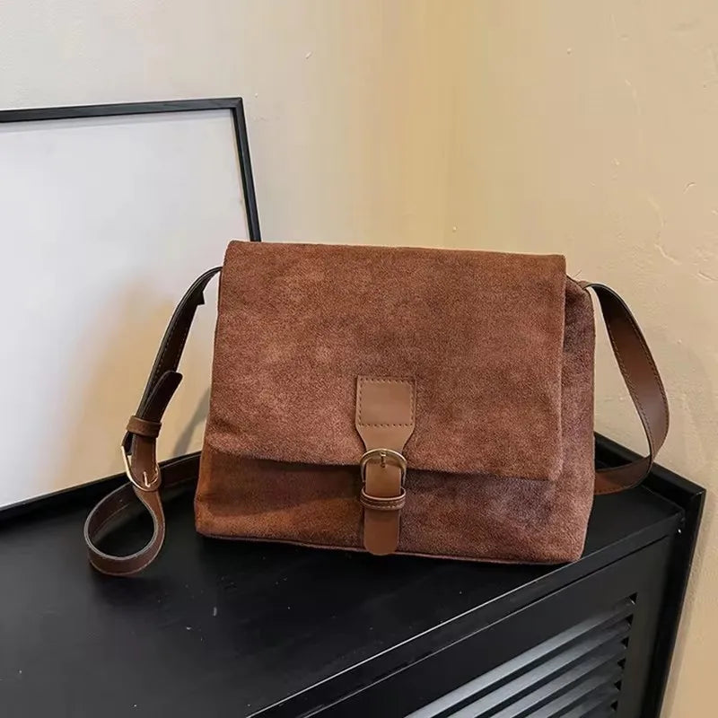 JansenStyle™ Erna | Sac à bandoulière en suède vintage