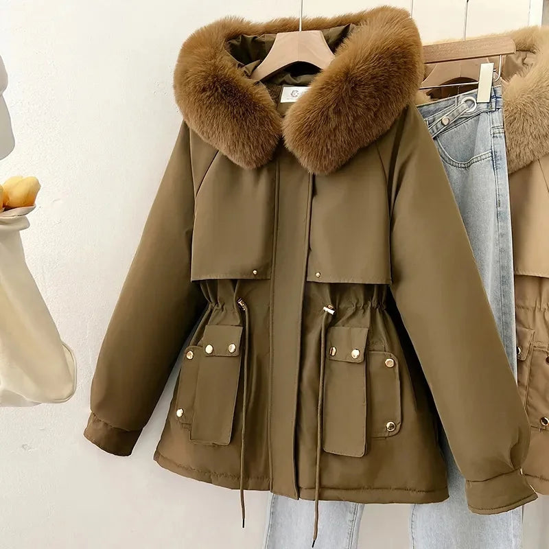 Parka d'Hiver avec Capuche en Fourrure