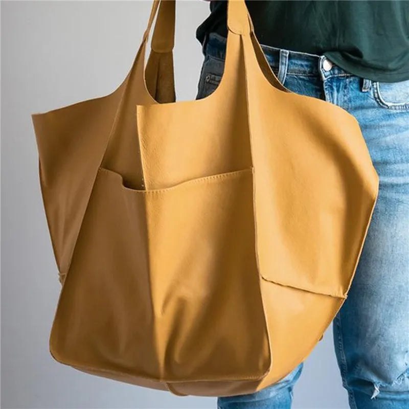 JansenStyle™ Xylia | Nieuwe Oversized Handgemaakte Vegan Leren Tas