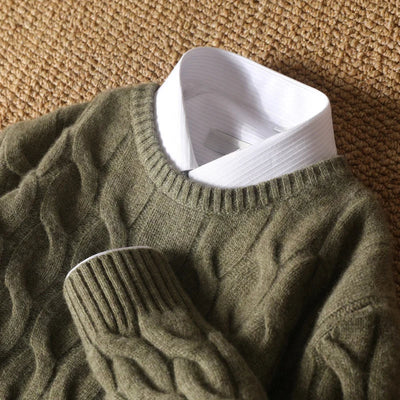 Pull à motif torsadé William