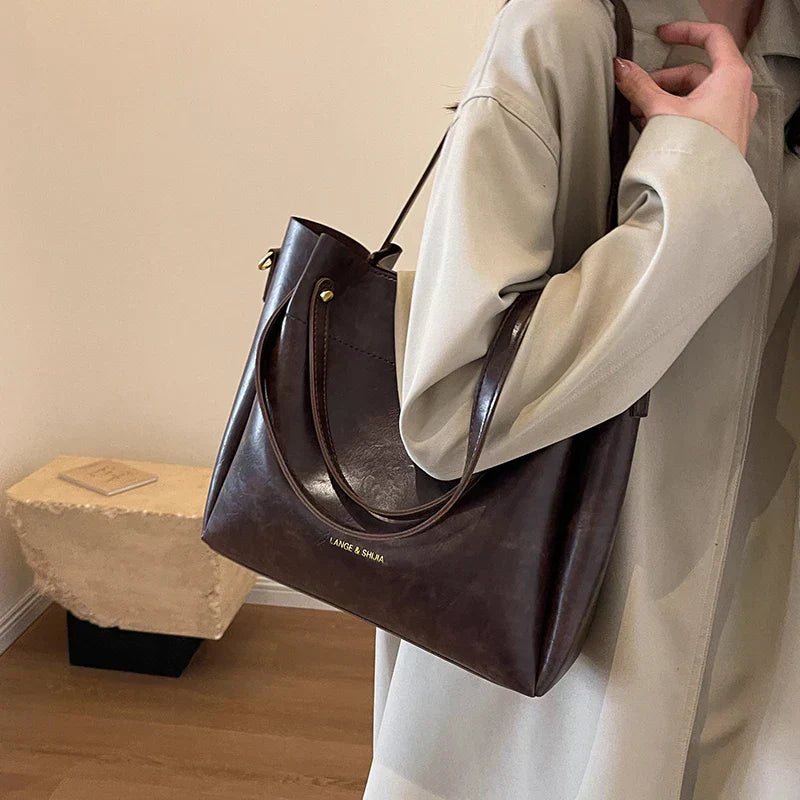 JansenStyle™ Daria | Sac en cuir élégant avec deux poignées