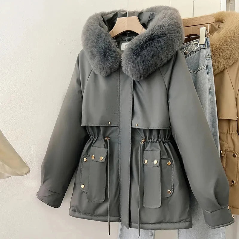 Parka d'Hiver avec Capuche en Fourrure