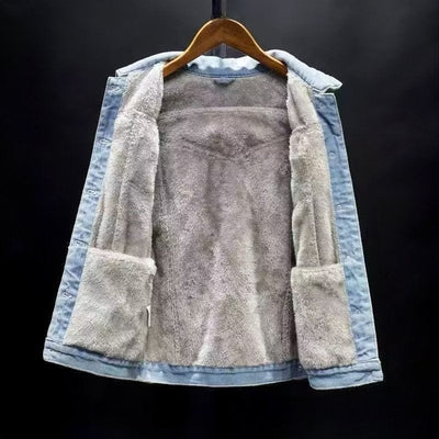 Veste en Jean Bronco Doublée en Fleece