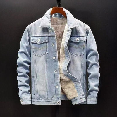 Veste en Jean Bronco Doublée en Fleece