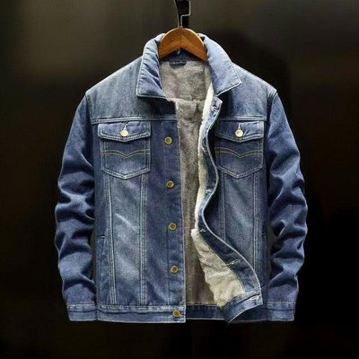 Veste en Jean Bronco Doublée en Fleece