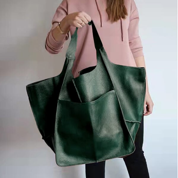 JansenStyle™ Xylia | Nouveau sac à main vegan en cuir surdimensionné fait à la main