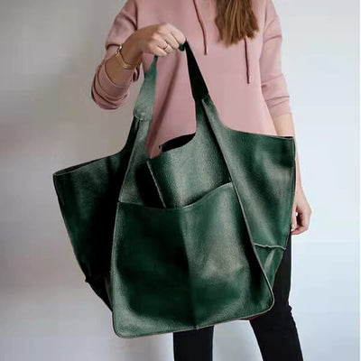 JansenStyle™ Xylia | Nieuwe Oversized Handgemaakte Vegan Leren Tas