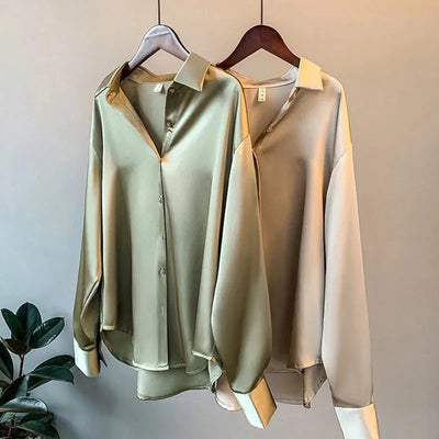 Antonette - Chemisier en Satin pour Femme