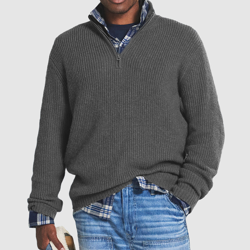 BORN - Maglione con zip a quarto di dollaro