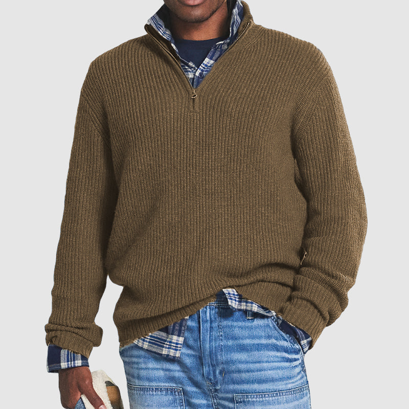 BORN - Maglione con zip a quarto di dollaro