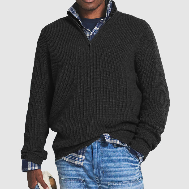 BORN - Maglione con zip a quarto di dollaro