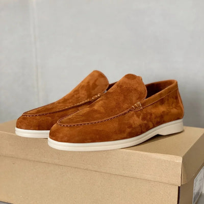 Lorenzo - Chaussons pour Homme en Cuir Suédé